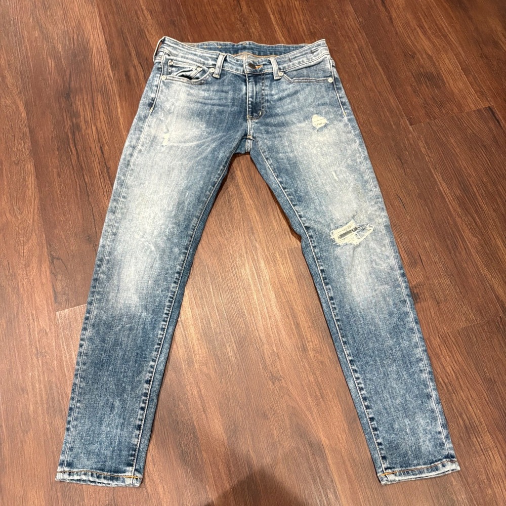 Ralph Lauren Retro Acid Wash Crop Skinny Jeans Indie Sleaze  27 Distressed